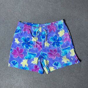 Polo Ralph Lauren Vintage Floral Swim Shorts Lined Trunks Men's Medium
